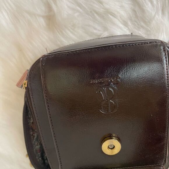 Belle Rose leather two tone brown and tan purse/crossbody bag. - Picture 8 of 11